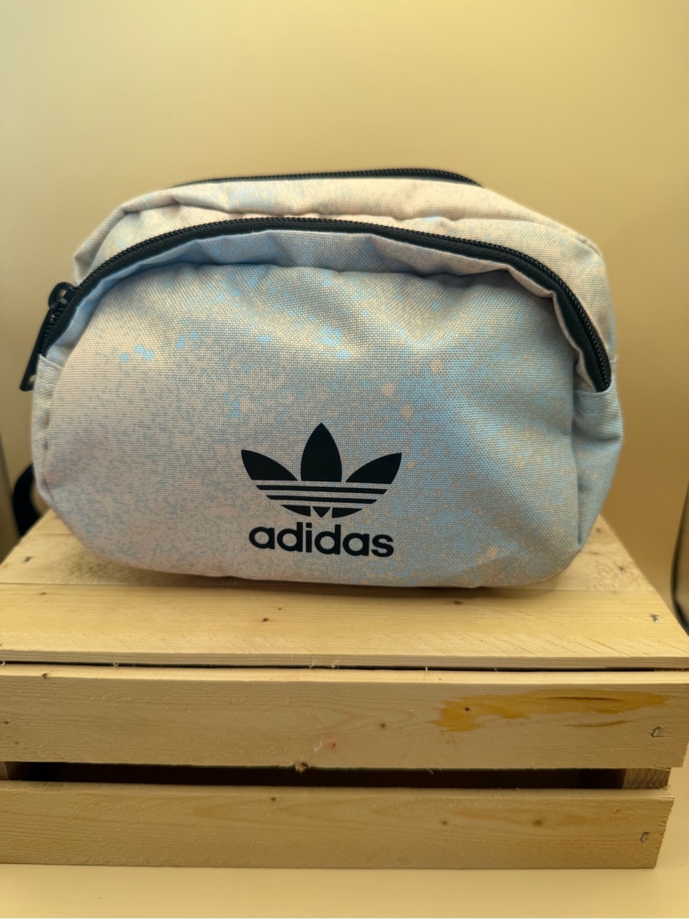 Adidas Originals Trefoil Double Zip Belt Bag Gray Crossbody Fanny Pack